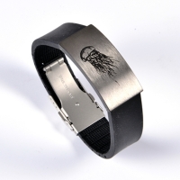 Armband mit Motiv schwarz eingesenkt